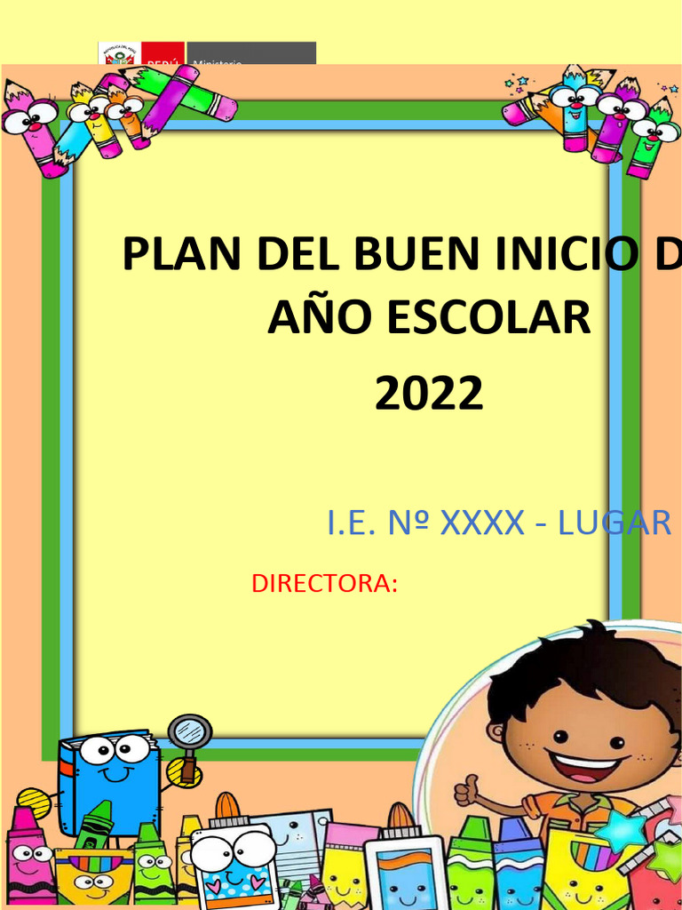 Ok Plan Del Buen Inicio Del Año Escolar 2022 | PDF | Educación primaria ...