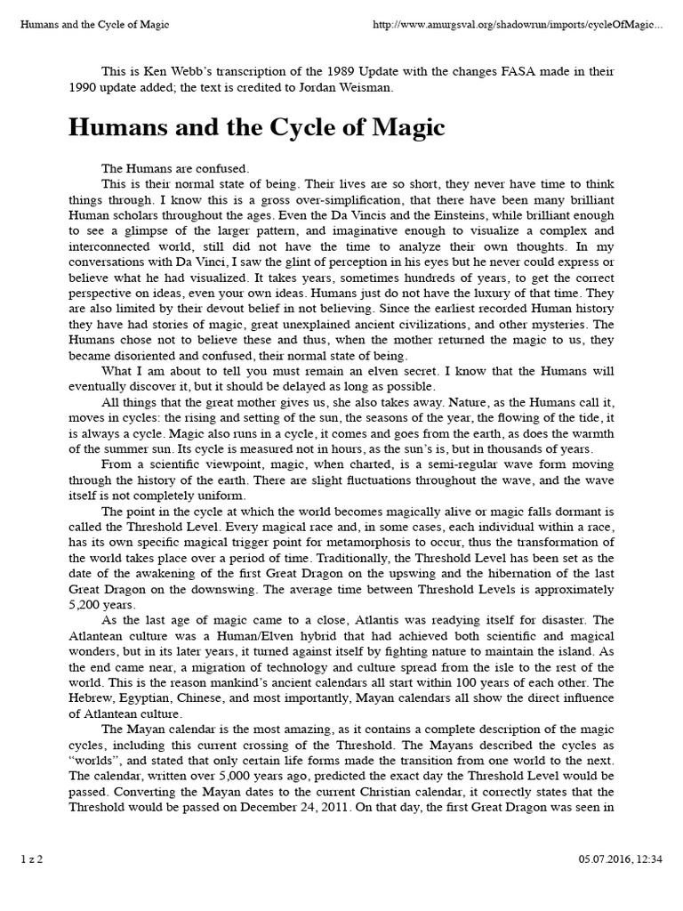 Humans and the Cycle of Magic Insights | PDF | Social Science ...