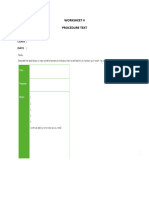 Worksheet 4 Procedure Text