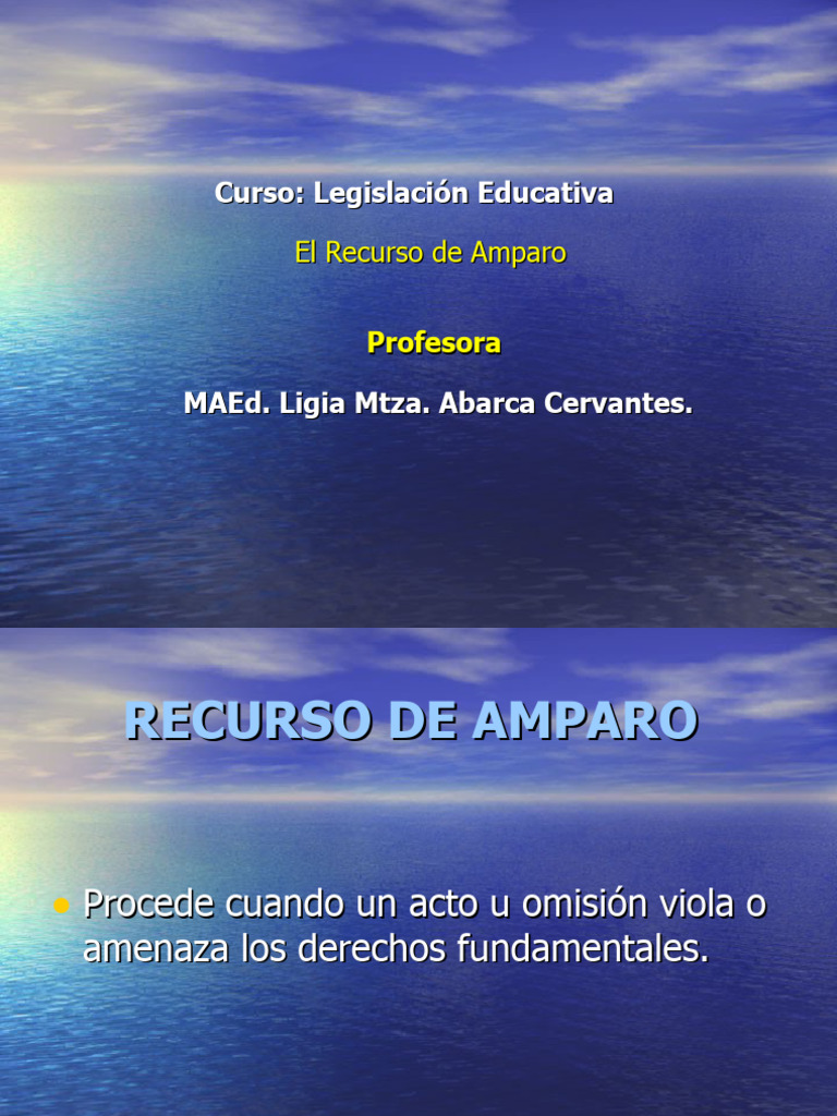 Recurso de Amparo | PDF