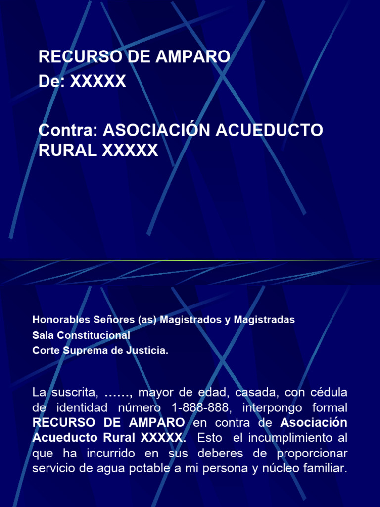 Recurso de Amparo por Agua Potable | PDF | Justicia | Crimen y violencia