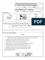 Avaliação Interdisciplinar 4 Ano