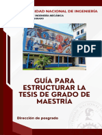 Guía para Estructurar La Tesis de Grado de Maestría