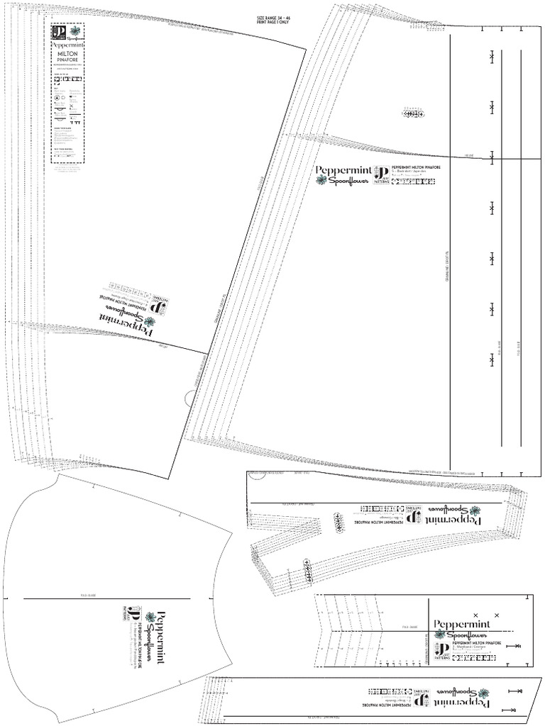 Peppermint Milton Pinafore Pattern A0 PDF Clothing
