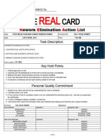 Rework Elemination Action List (REAL) Card - C4 T263