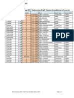 Swimming 10 - 19 Years Championships Event Schedule Updated April 2023