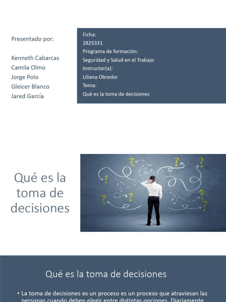 Proceso y Tipos de Toma de Decisiones | PDF | Toma de decisiones ...