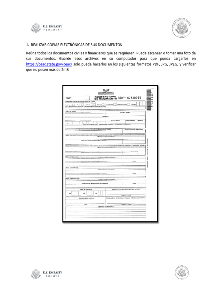 Instrucciones para CEAC Oficina Virtual | PDF | Finanzas y dinero ...