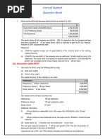 Cost of Capital PYQ’s Solution