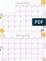 Calendario Mensual 2024 Minimalista 