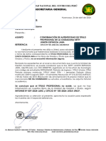 CONFIRMACIÓN DE AUTENTICIDAD DE TITULO PROFESIONAL DE LA CIUDADANA KETTY JUNETH ESPINOZA JARA