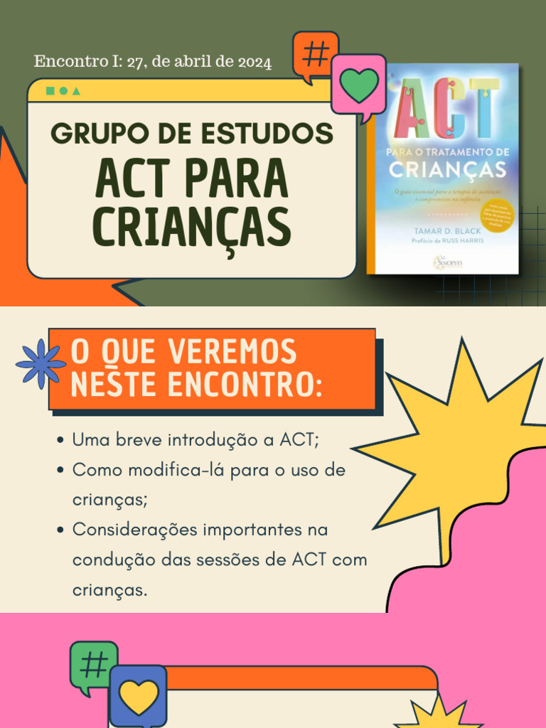 ACT para Crianças: Introdução e Práticas | PDF | Pensamento | Psicologia