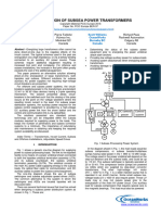 Energization of Subsea Power Transformer