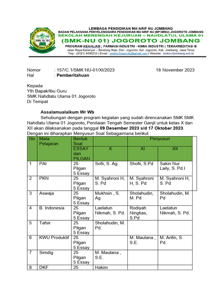 Surat soal edit pdf