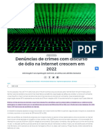 Denúncias de Crimes Com Discurso de Ódio Na Internet Crescem em 2022 - Agência Brasil