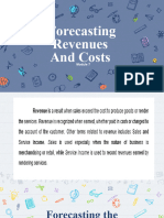 Forecasting Revenue and Cost
