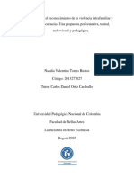 Postrauma El Reconocimiento de La Violencia Intrafamiliar y Sus Consecuencias. Una Propuesta Performativa, Teatra, Audiovisual y Pedagogica