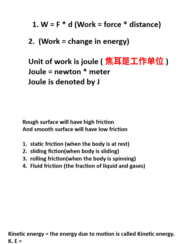 Work, Friction | PDF | Teaching Methods & Materials