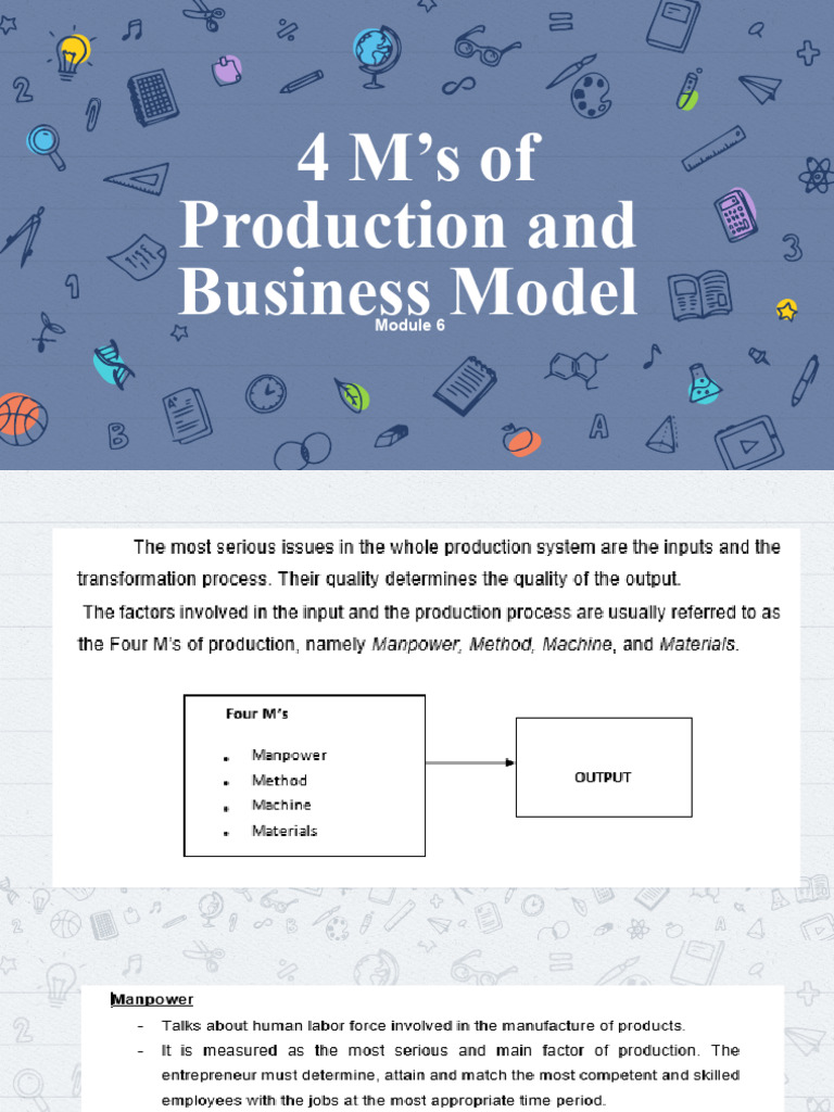 4 M's of Production and Business Model | PDF