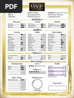 Mage The Ascension 20th Anniversary Edition Character Sheet | PDF
