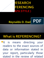 Apa Style Referencing