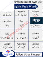 1000 English Urdu Words