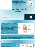 Pruebas Especiales de Rodilla