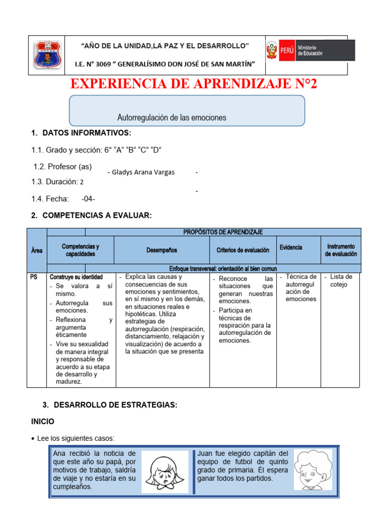 Estrategias de Autorregulación Emocional | PDF | Las emociones | Evaluación