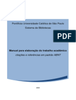 Manual para Elaboracao Do Trabalho Academico Com Citacoes e Referencias em Padrao Abntpdf