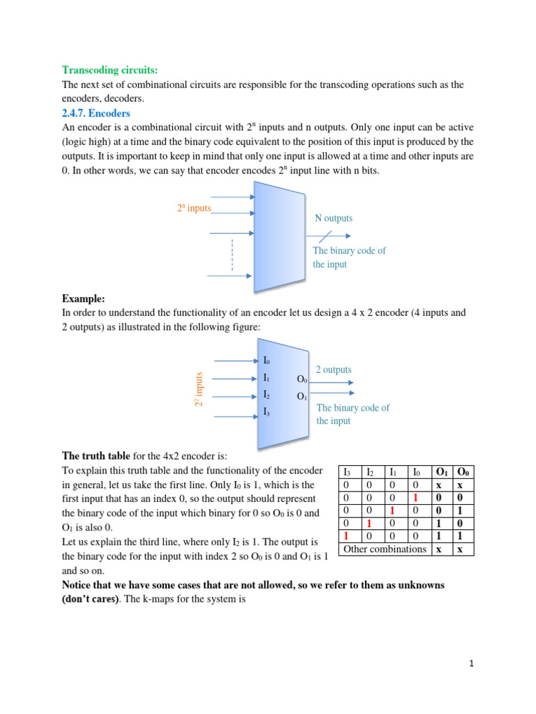 1-to-2 Decoder Truth Table Explained | PDF | Logic Gate | Arithmetic