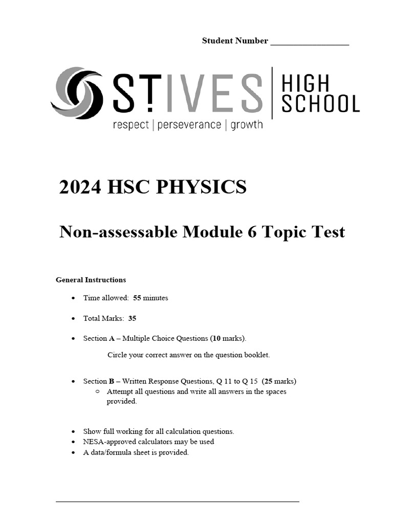 A Level Physics Module 6 Test | PDF | Transformer | Inductor