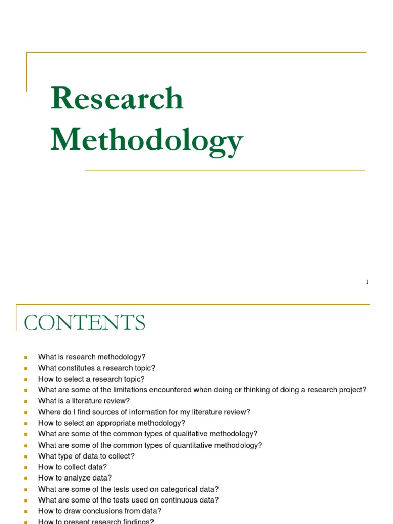 Research Methodology Essentials | PDF