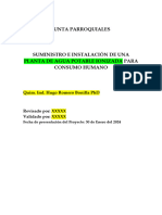 Proyecto Agua Potable Ionizada Juntas Parroquiales