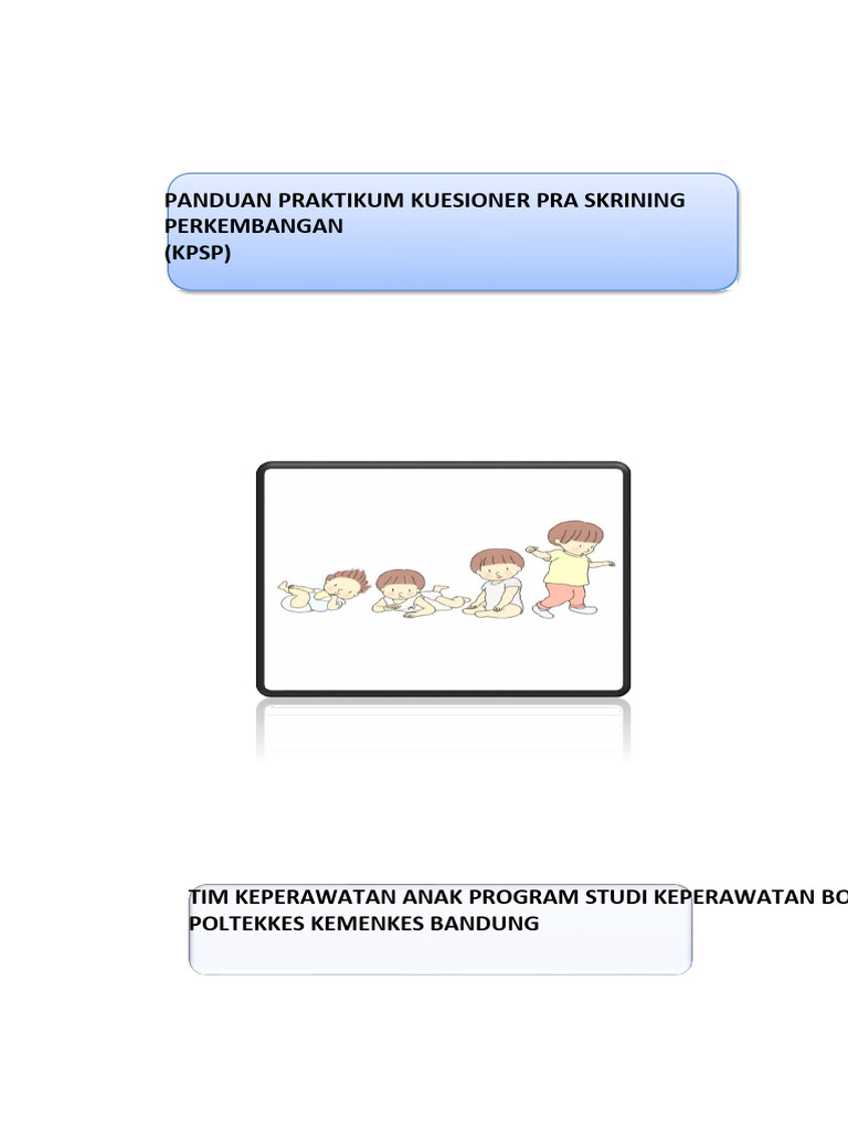 Panduan KPSP untuk Deteksi Dini Anak | PDF | Kesehatan Holistik
