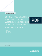 Effective Decisive and Inclusive Womens Leadership in COVID 19 Response and Recovery en