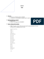 Lab # 6 Stack: A. To Learn Use of Runtime Stack in MASM. B. To Learn How To Use Push/pop Commands and Its Variants