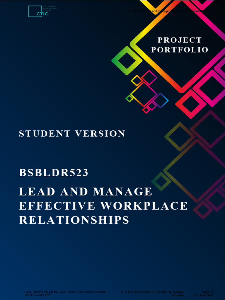 BSBLDR523 Project Portfolio - Template Task 2 | PDF | Policy ...