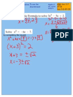 Disc and Practice Solving Quads