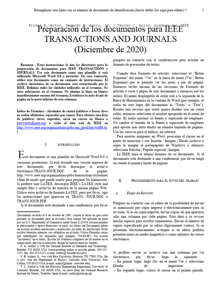 2 - Formato-Presentacion-Documentos-Normas-Ieee | PDF | Instituto de ... 
