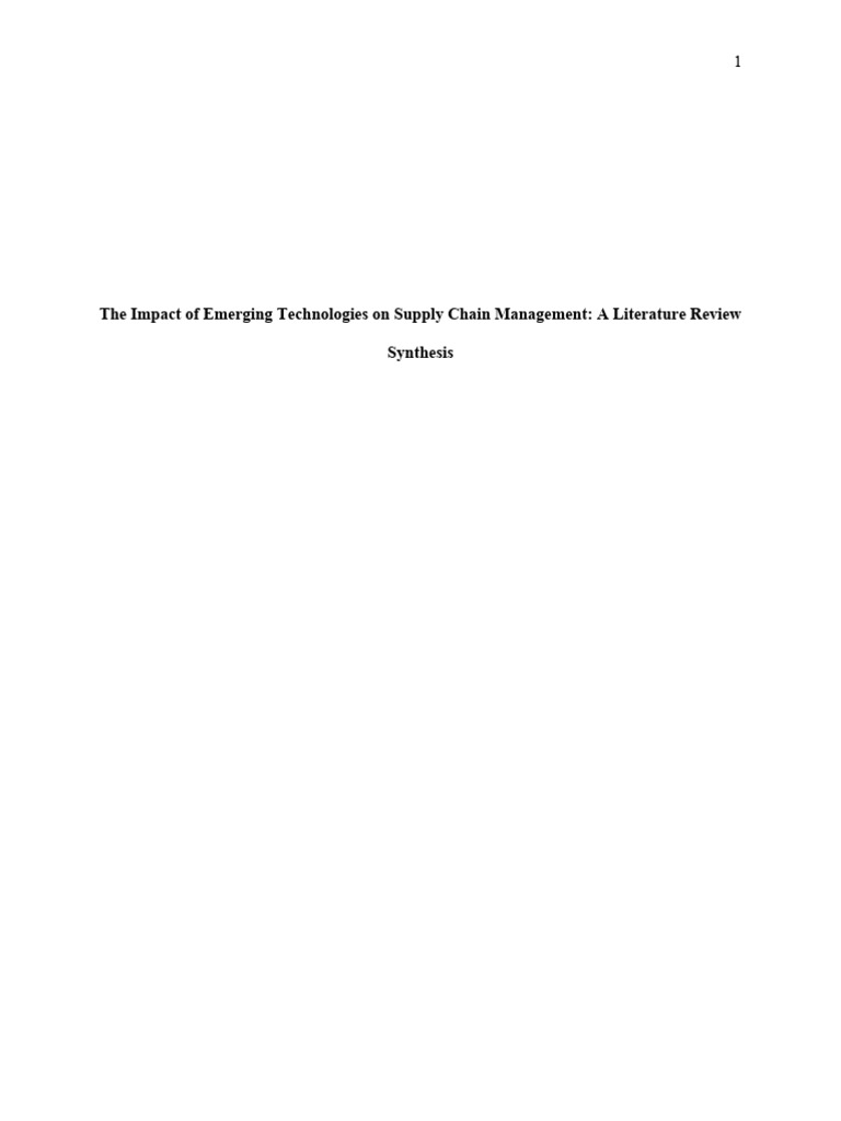 Supply Chain Technologies | PDF | Supply Chain | Internet Of Things