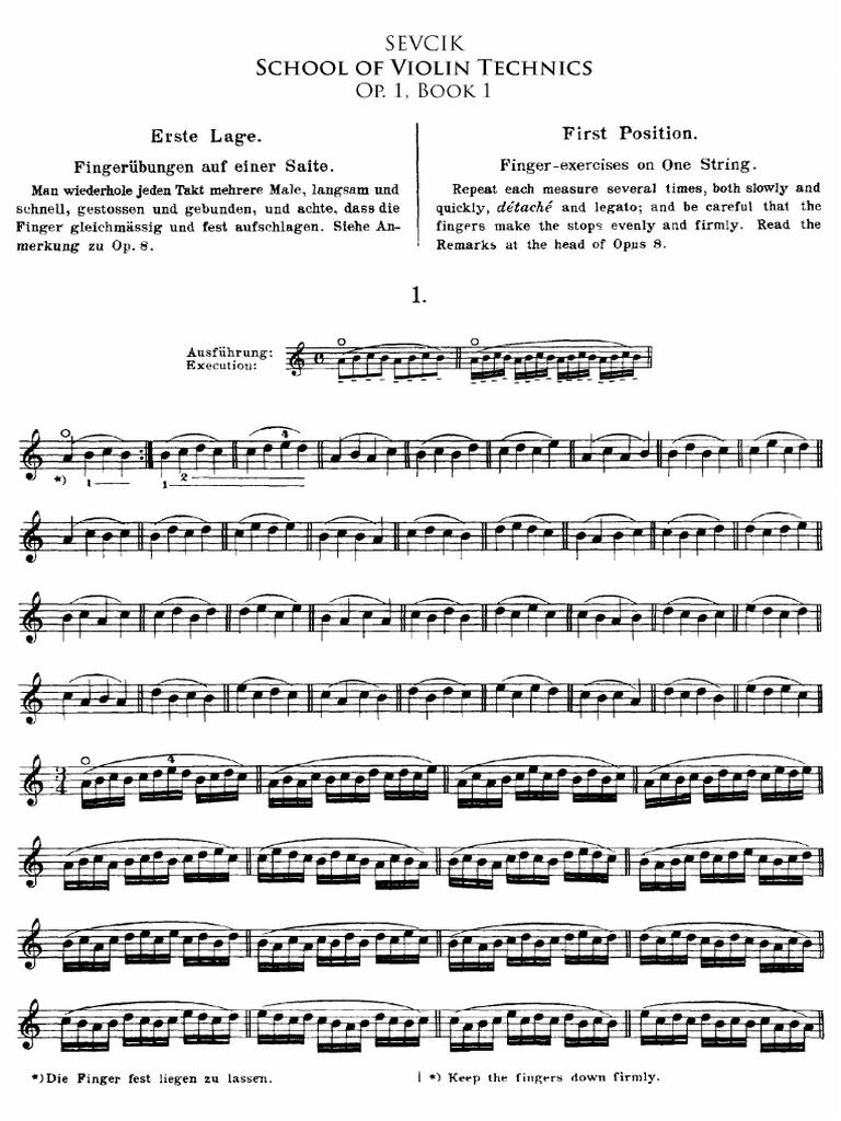 Sevcik Violin Technique Book 2 – School Of Violin Technique Op 1 – LLZJNQ