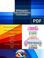 bibliográfica sobre los Valores Universales. - UNIDAD 2