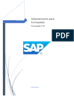 Adiantamento para Fornecedor - Transação F-47