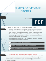 Dynamics of Informal Groupsob