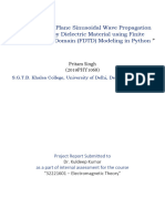 Simulation of Plane Sinusoidal Wave Propagation Through Lossy Dielectric Material Using FDTD Modeling in Python