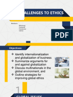 Global Challenges To Ethics