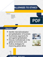 Global Challenges to Ethics