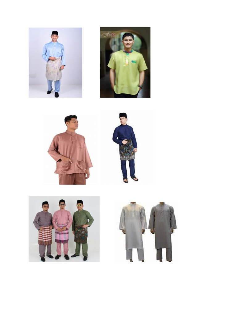5 Macam Baju Melayu Laki-Laki | PDF