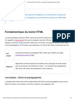 Fondamentaux Du Texte HTML - Apprendre Le Développement Web - MDN