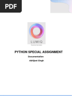 Python Special Assignment Solution Abhijeet